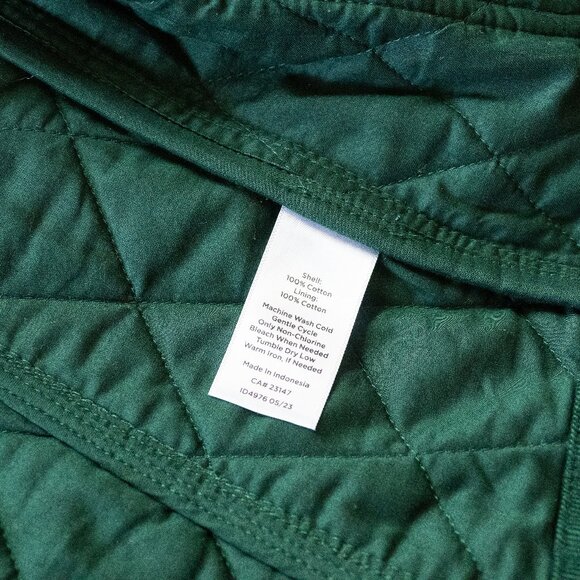 Talbot's Quilted Corduroy Coat, Green, Size M - Picture 3 of 11